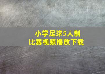 小学足球5人制比赛视频播放下载