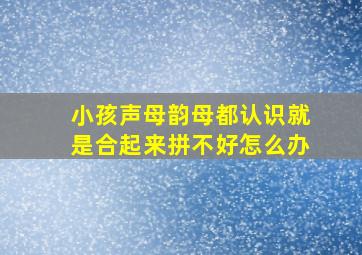 小孩声母韵母都认识就是合起来拼不好怎么办