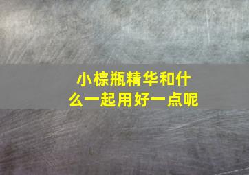 小棕瓶精华和什么一起用好一点呢