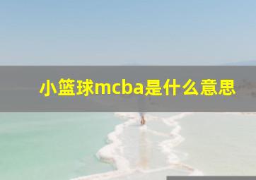 小篮球mcba是什么意思