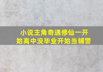 小说主角奇遇修仙一开始高中没毕业开始当辅警