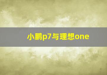 小鹏p7与理想one