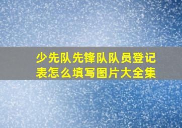 少先队先锋队队员登记表怎么填写图片大全集