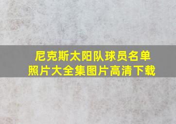 尼克斯太阳队球员名单照片大全集图片高清下载