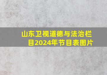 山东卫视道德与法治栏目2024年节目表图片