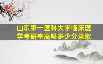 山东第一医科大学临床医学考研率高吗多少分录取