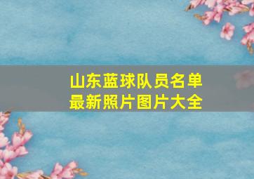 山东蓝球队员名单最新照片图片大全