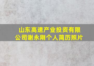 山东高速产业投资有限公司谢永刚个人简历照片