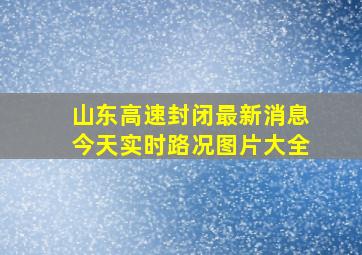 山东高速封闭最新消息今天实时路况图片大全