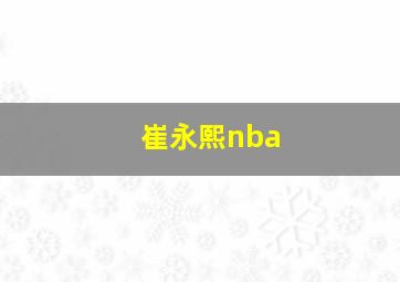 崔永熙nba