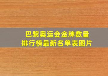 巴黎奥运会金牌数量排行榜最新名单表图片