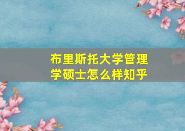 布里斯托大学管理学硕士怎么样知乎