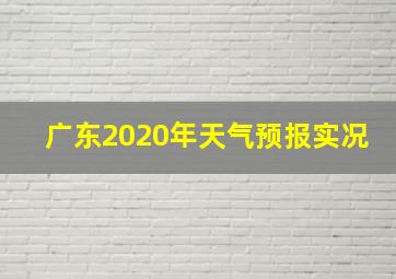 广东2020年天气预报实况