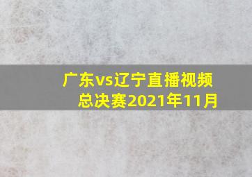 广东vs辽宁直播视频总决赛2021年11月