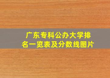 广东专科公办大学排名一览表及分数线图片