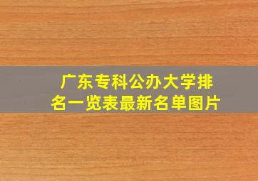 广东专科公办大学排名一览表最新名单图片