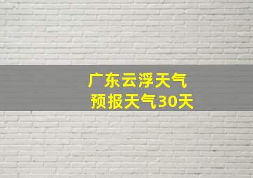 广东云浮天气预报天气30天