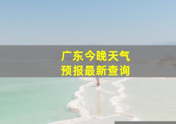 广东今晚天气预报最新查询