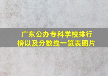 广东公办专科学校排行榜以及分数线一览表图片