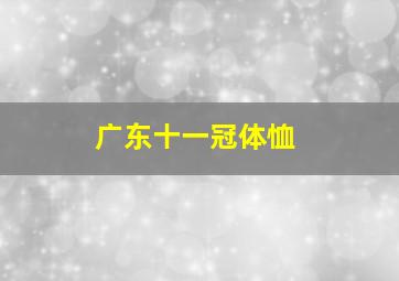 广东十一冠体恤