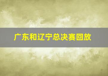 广东和辽宁总决赛回放