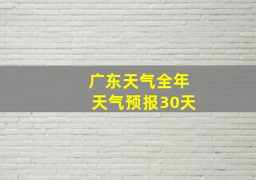 广东天气全年天气预报30天