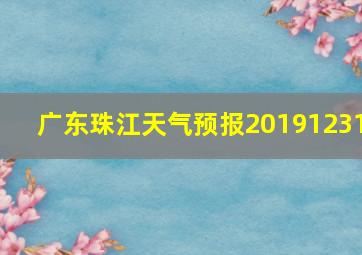 广东珠江天气预报20191231