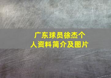 广东球员徐杰个人资料简介及图片