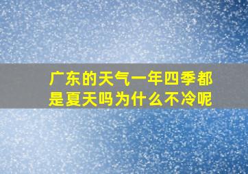 广东的天气一年四季都是夏天吗为什么不冷呢