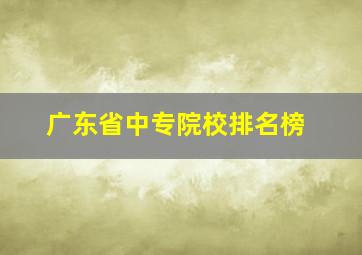 广东省中专院校排名榜