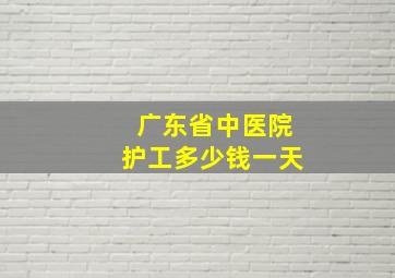 广东省中医院护工多少钱一天