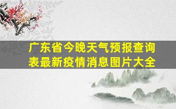 广东省今晚天气预报查询表最新疫情消息图片大全