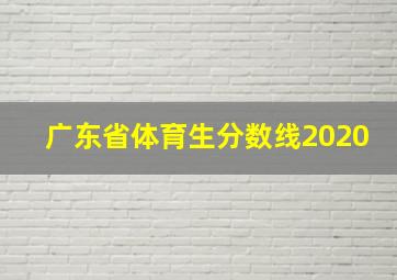 广东省体育生分数线2020