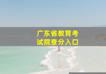 广东省教育考试院查分入口