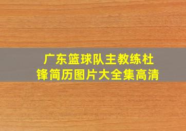 广东篮球队主教练杜锋简历图片大全集高清