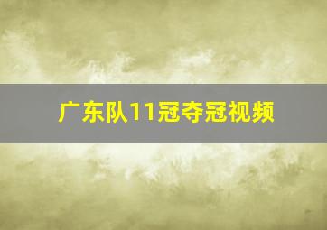 广东队11冠夺冠视频