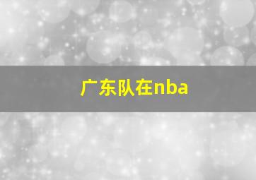 广东队在nba