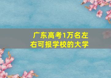 广东高考1万名左右可报学校的大学