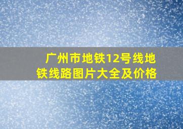 广州市地铁12号线地铁线路图片大全及价格