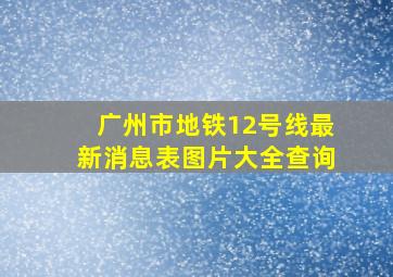 广州市地铁12号线最新消息表图片大全查询