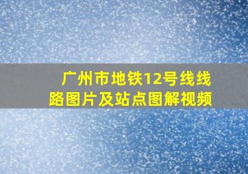 广州市地铁12号线线路图片及站点图解视频