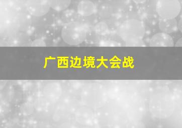 广西边境大会战