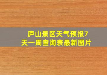 庐山景区天气预报7天一周查询表最新图片