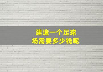 建造一个足球场需要多少钱呢