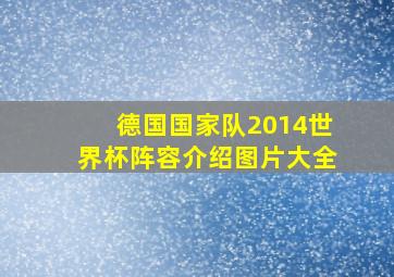 德国国家队2014世界杯阵容介绍图片大全