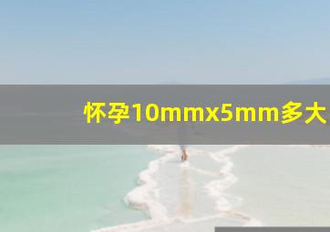 怀孕10mmx5mm多大