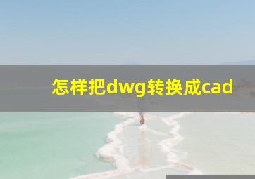 怎样把dwg转换成cad