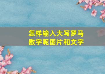 怎样输入大写罗马数字呢图片和文字