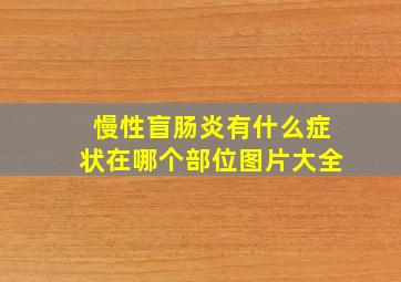 慢性盲肠炎有什么症状在哪个部位图片大全