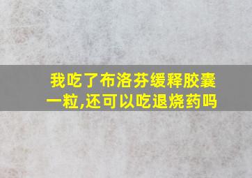 我吃了布洛芬缓释胶囊一粒,还可以吃退烧药吗